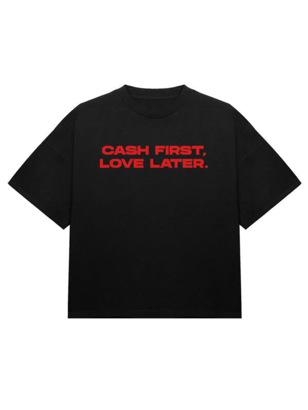 CASH FIRST BLACK T-SHIRT