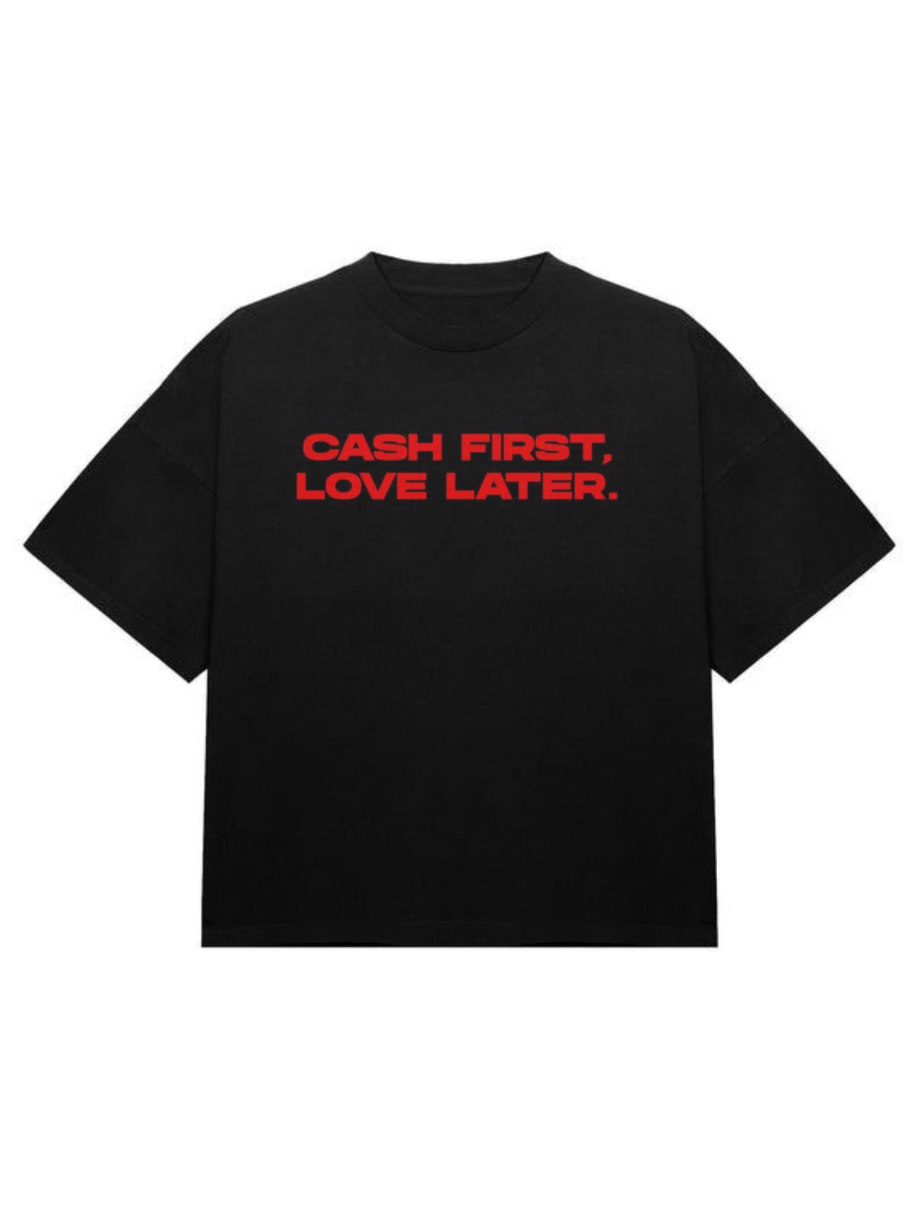 CASH FIRST BLACK T-SHIRT