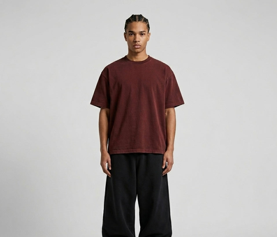 Blank dark maroon t-shirt